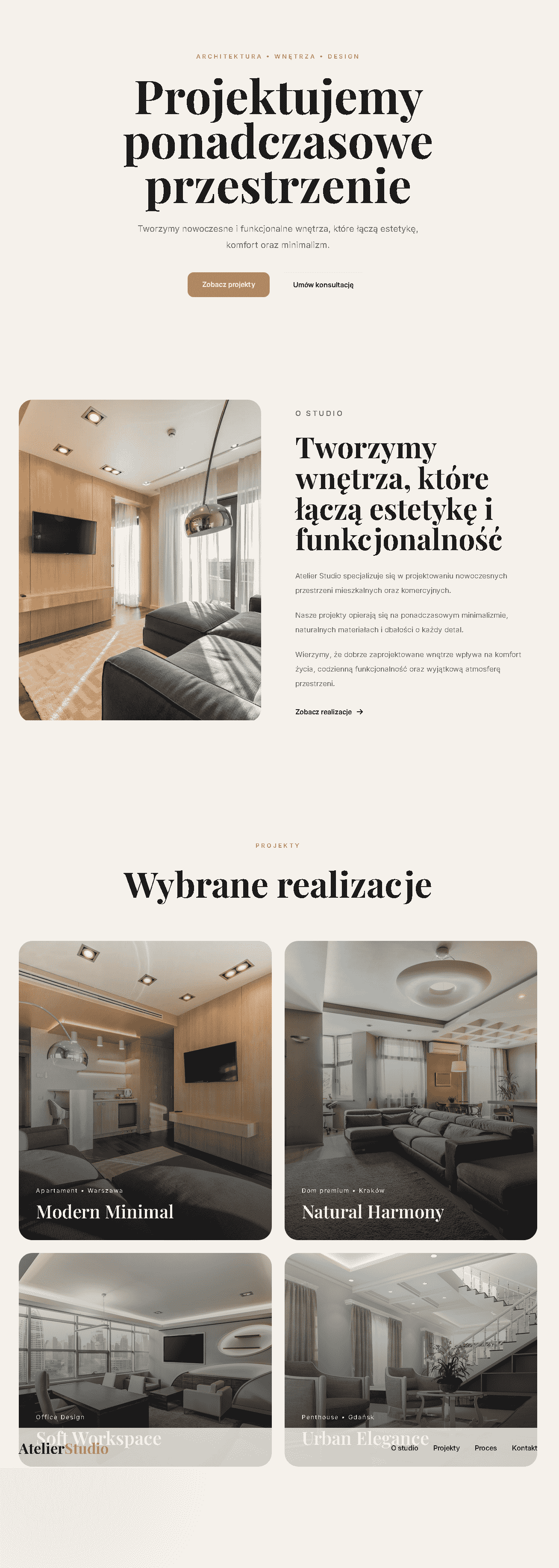 Strona internetowa dla architekta