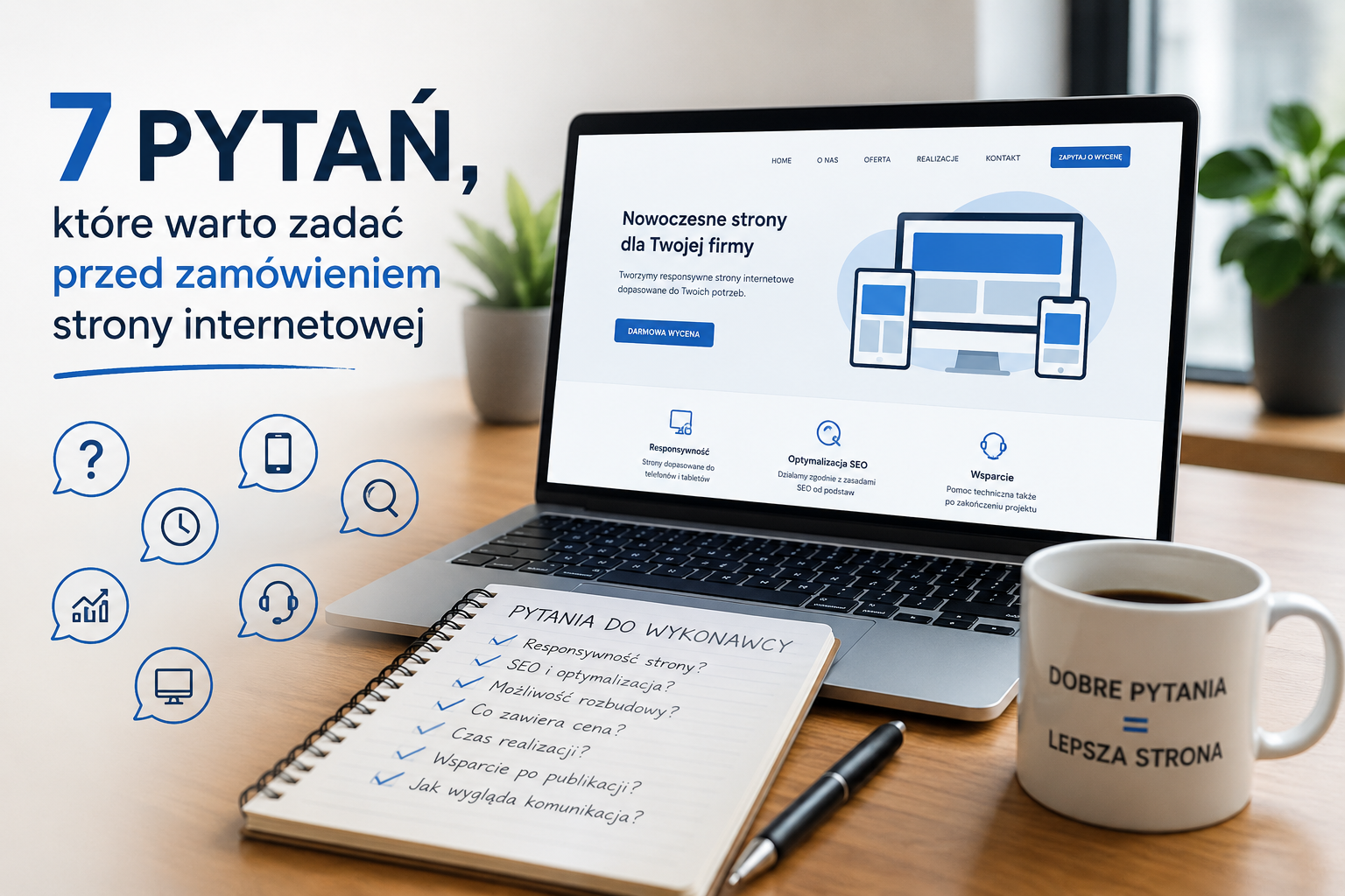 7 pytań przed zamówieniem strony internetowej