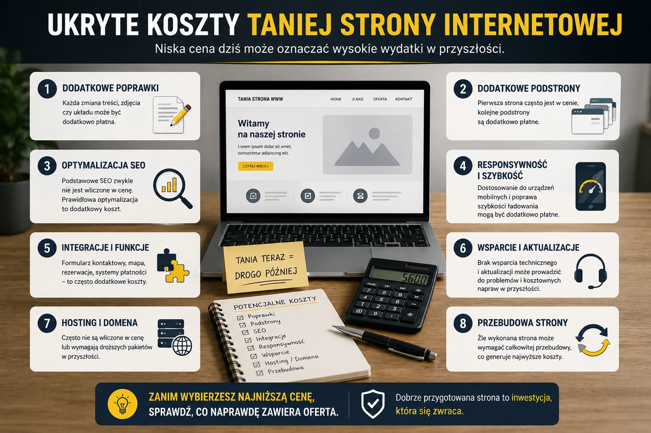 Dodatkowe koszty związane ze stroną internetową