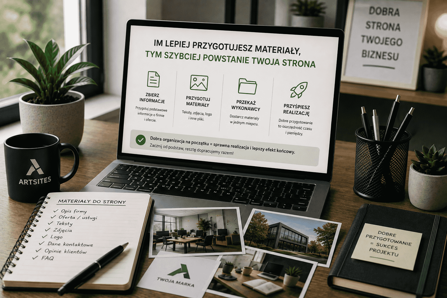 Pomoc w przygotowaniu materiałów do strony internetowej