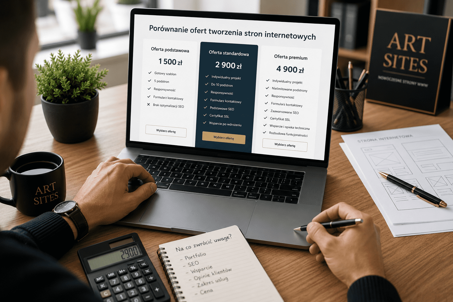 Porównanie ofert wykonawców stron internetowych