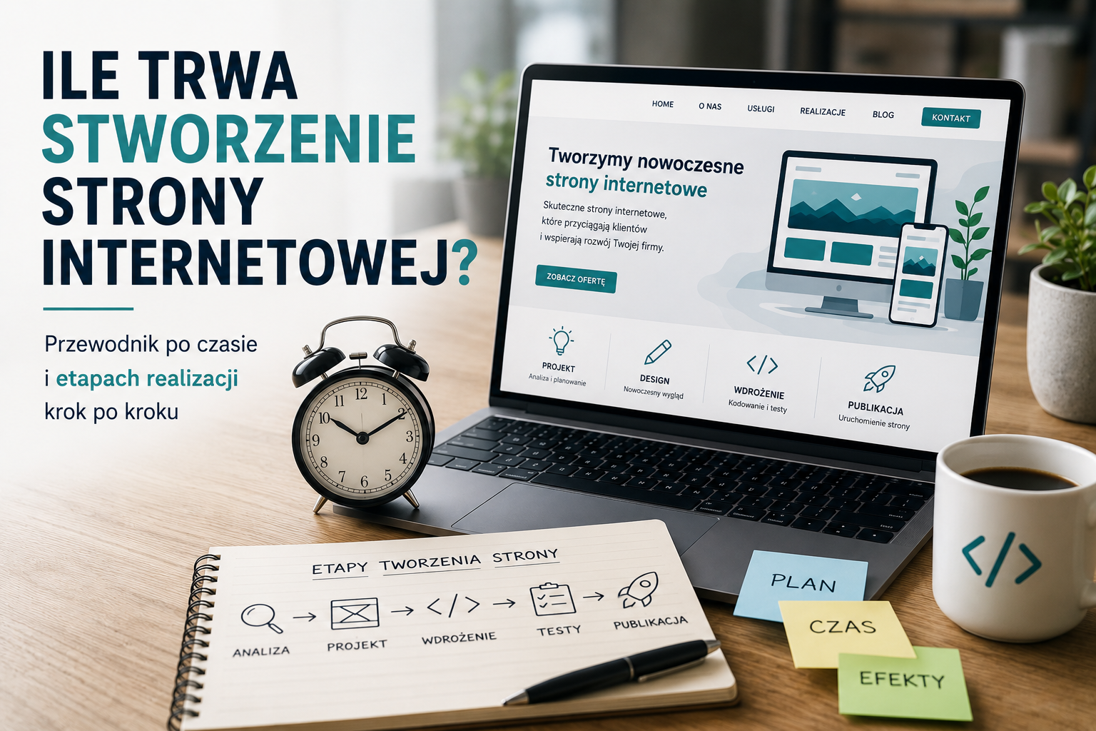 Ile trwa stworzenie strony internetowej?